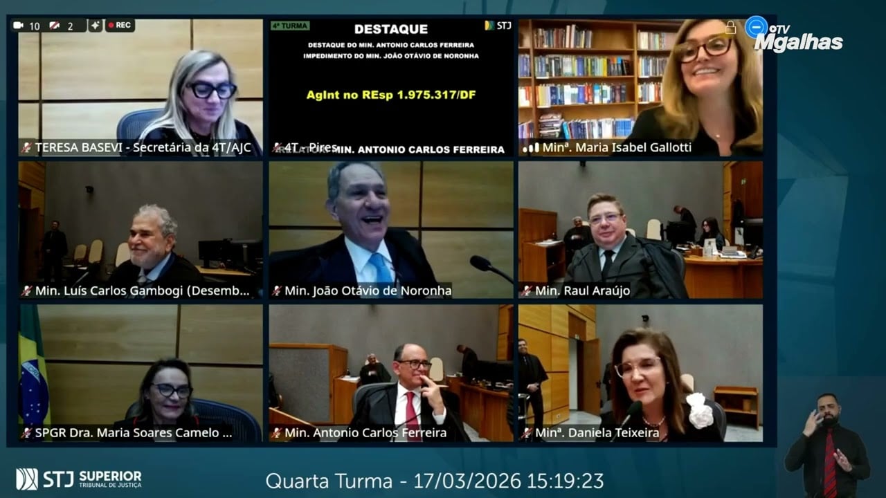 STJ: Daniela brinca que 4ª turma tem mais espaço e parece um "latifúndio"