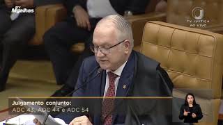 Ministro Edson Fachin vota a favor da prisão em 2ª instância