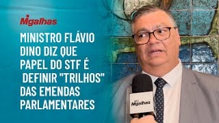 Ministro Flávio Dino diz que papel do STF é definir "trilhos" das emendas parlamentares