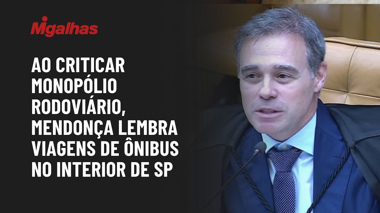 Ao criticar monopólio no setor rodoviário, Mendonça lembra quando andava de ônibus no interior de SP