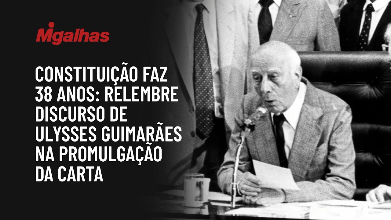 Constituição faz 38 anos: Relembre discurso de Ulysses Guimarães na promulgação da Carta