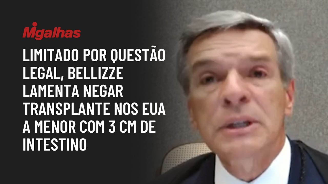 Limitado por questão legal, Bellizze lamenta negar transplante nos EUA a menor com 3 cm de intestino