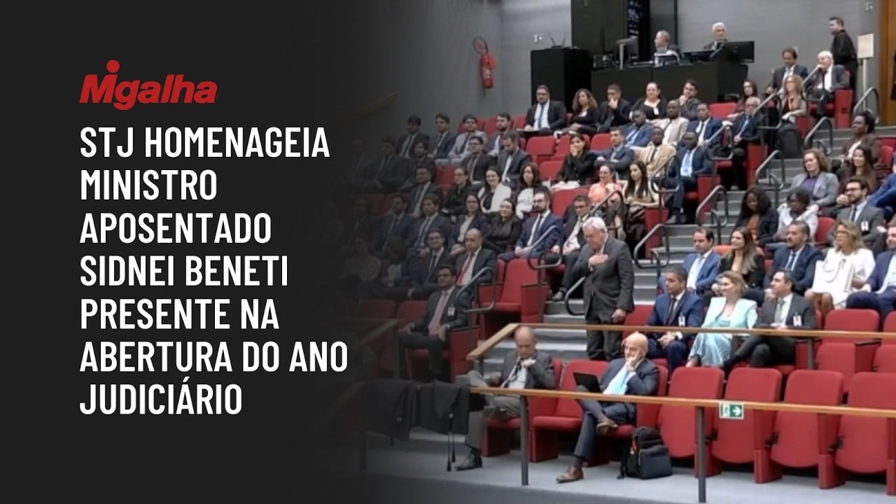 STJ homenageia ministro aposentado Sidnei Beneti presente na abertura do ano judiciário