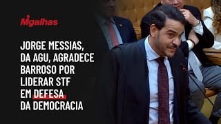 Jorge Messias, da AGU, agradece Barroso por liderar STF em defesa da democracia