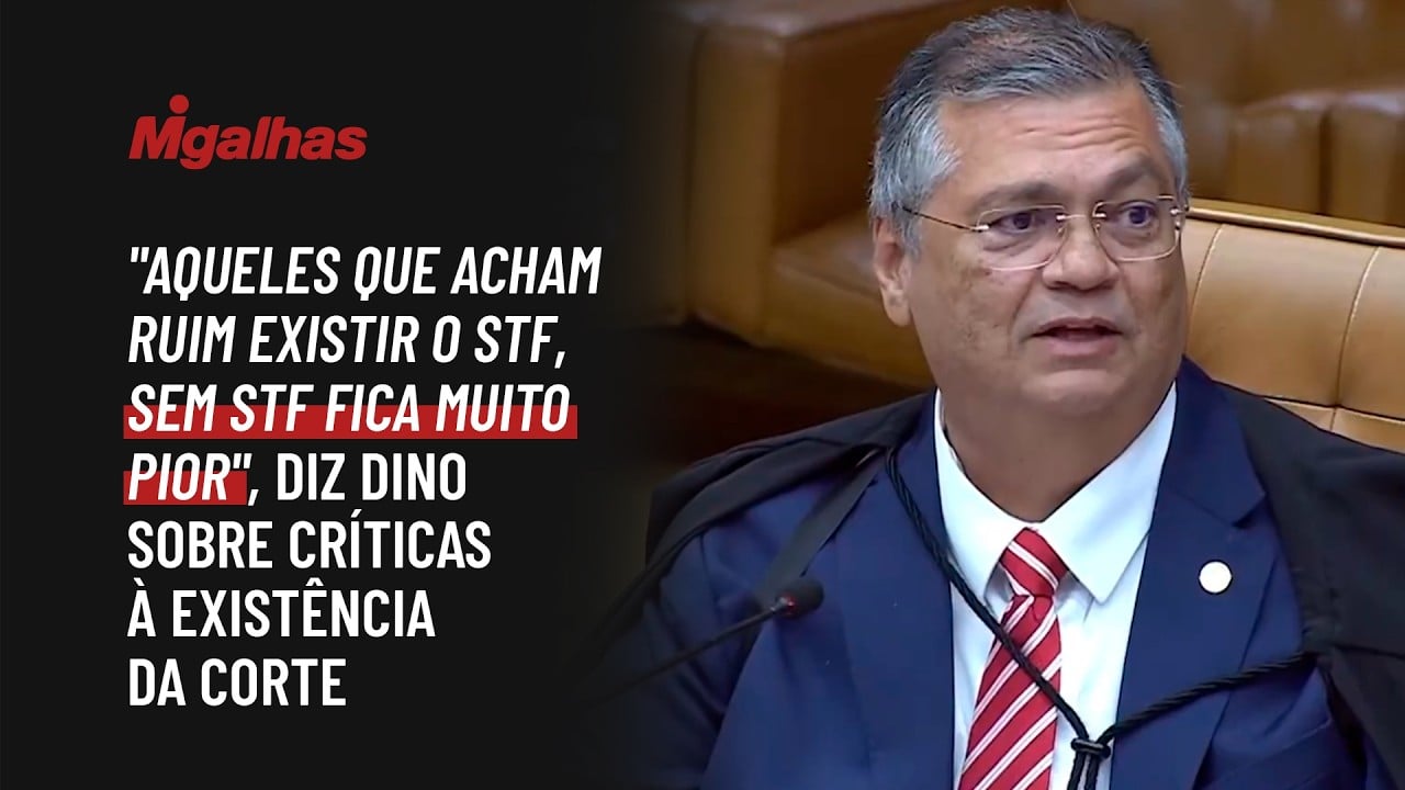 "Aqueles que acham ruim existir o STF, sem STF fica muito pior", diz Dino sobre críticas à Corte