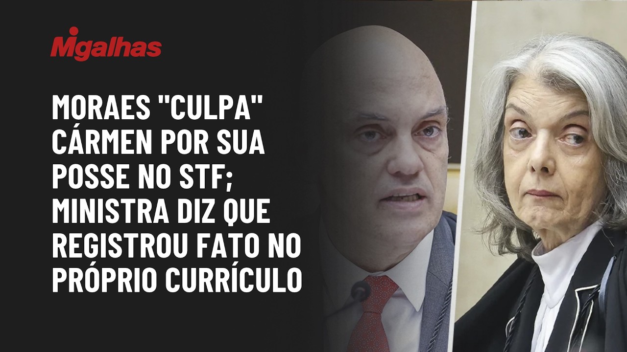Moraes "culpa" Cármen por sua posse no STF; ministra diz que registrou fato no próprio currículo