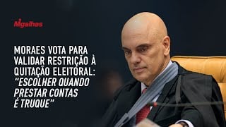Moraes vota para validar restrição à quitação eleitoral: "escolher quando prestar contas é truque"