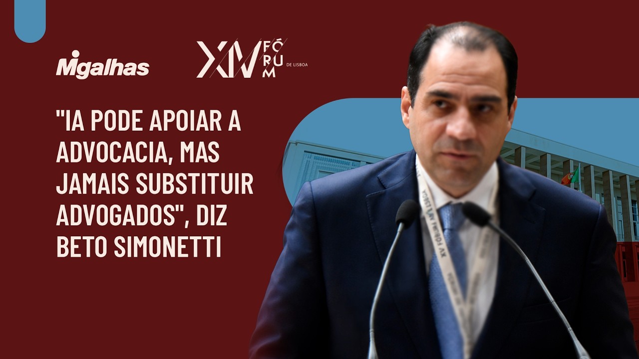 "IA pode apoiar a advocacia, mas jamais substituir advogados", diz Beto Simonetti