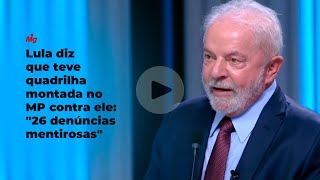 Lula diz que teve quadrilha montada no MP contra ele: "26 denúncias mentirosas" Lula diz que teve quadrilha montada no MP contra ele: "26 denúncias mentirosas"