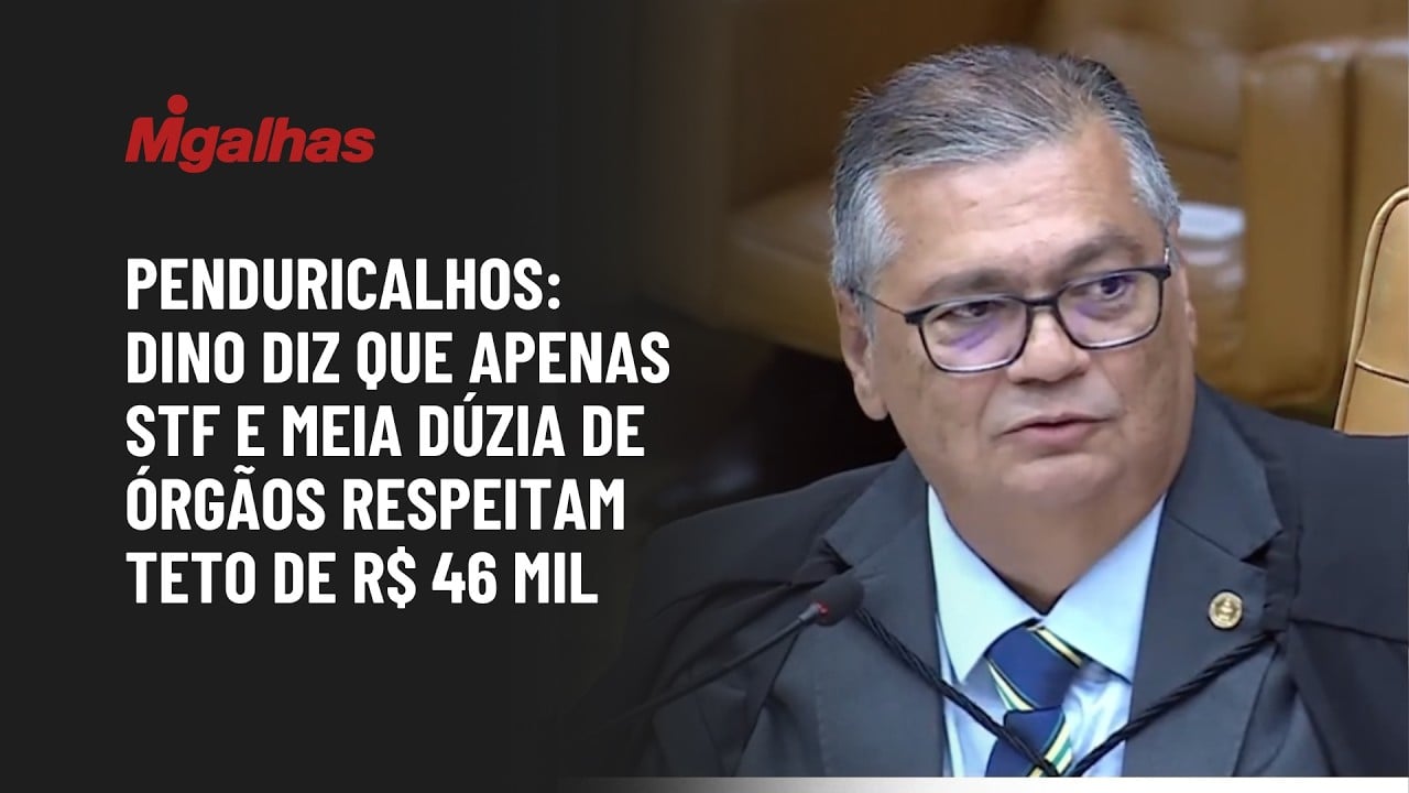 Penduricalhos: Flávio Dino diz que apenas STF e meia dúzia de órgãos respeitam teto de R$ 46 mil