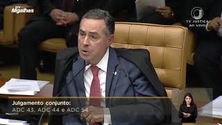 Ministro Luís Roberto Barroso vota a favor da prisão em 2ª instância