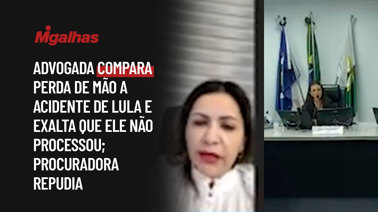 Advogada compara perda de mão a acidente de Lula e exalta que ele não processou; procuradora repudia
