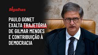 Paulo Gonet exalta trajetória de Gilmar Mendes e contribuição à democracia