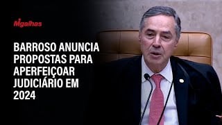Barroso discursa em sessão solene de abertura do ano judiciário de 2024