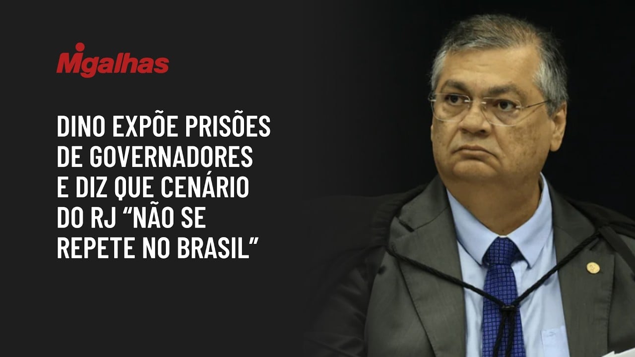Dino cita prisões de governadores do RJ e diz ser cenário único no país