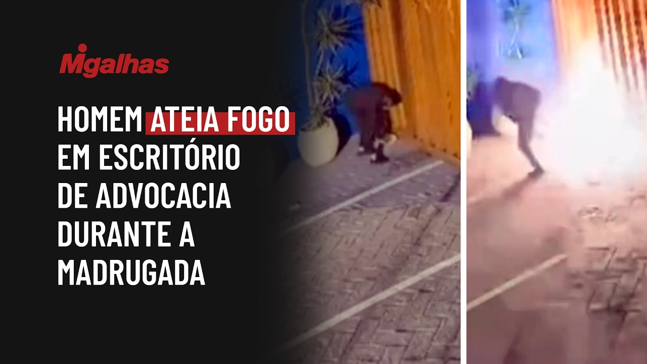Homem ateia fogo em escritório de advocacia durante a madrugada