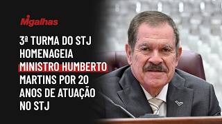 3ª turma do STJ homenageia ministro Humberto Martins por 20 anos de atuação no STJ