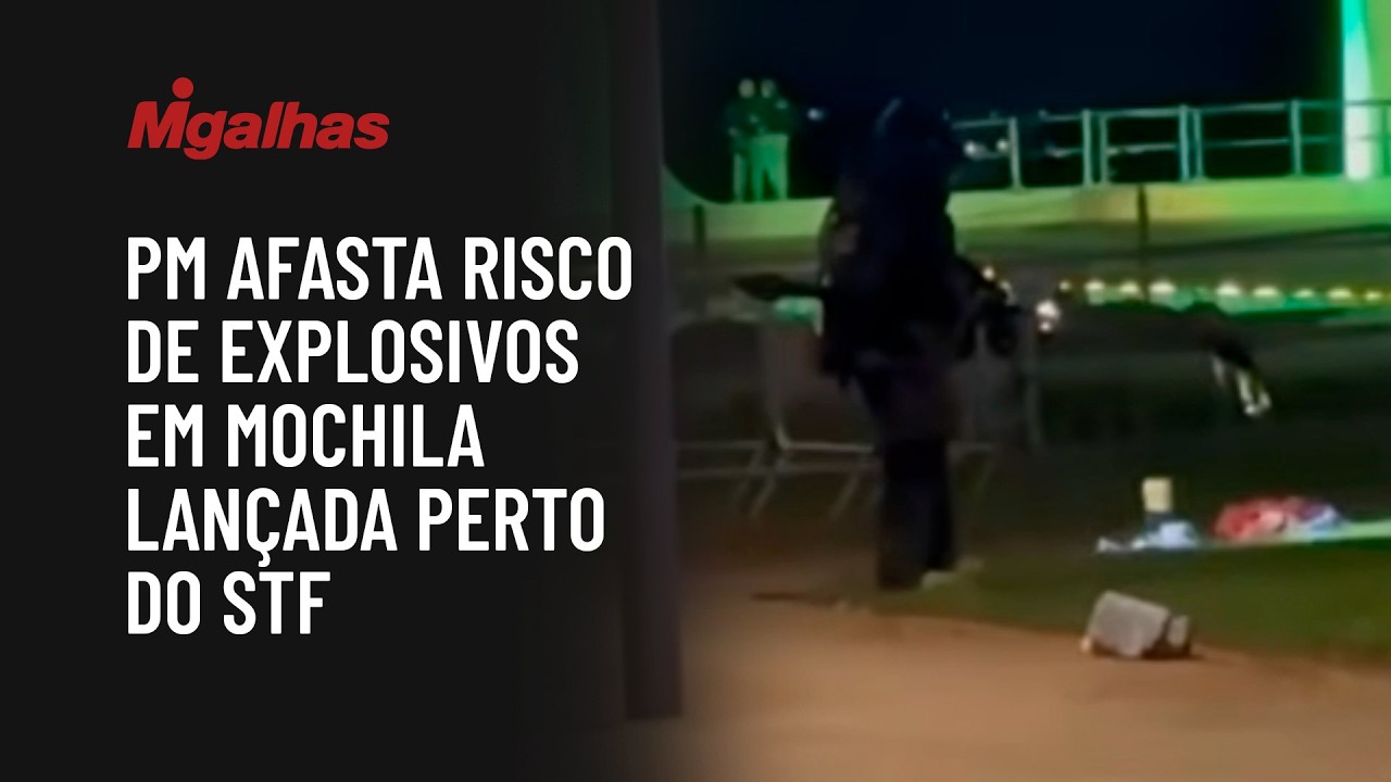 PM afasta risco de explosivos em mochila lançada perto do STF