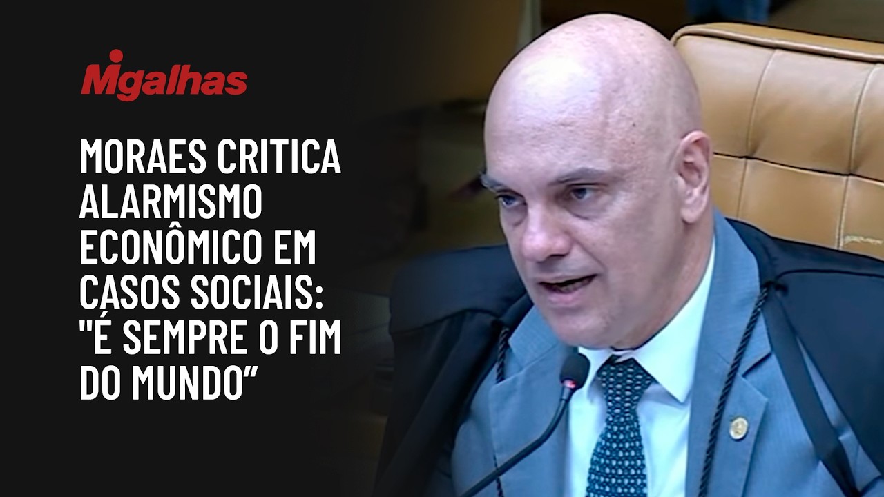 Moraes critica alarmismo em casos econômicos com repercussão: "é sempre o fim do mundo"