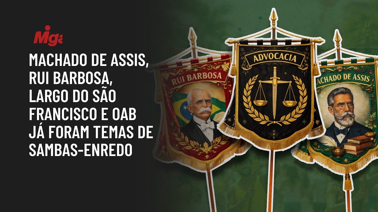 Machado de Assis, Rui Barbosa, Largo do São Francisco e OAB já foram temas de sambas-enredo