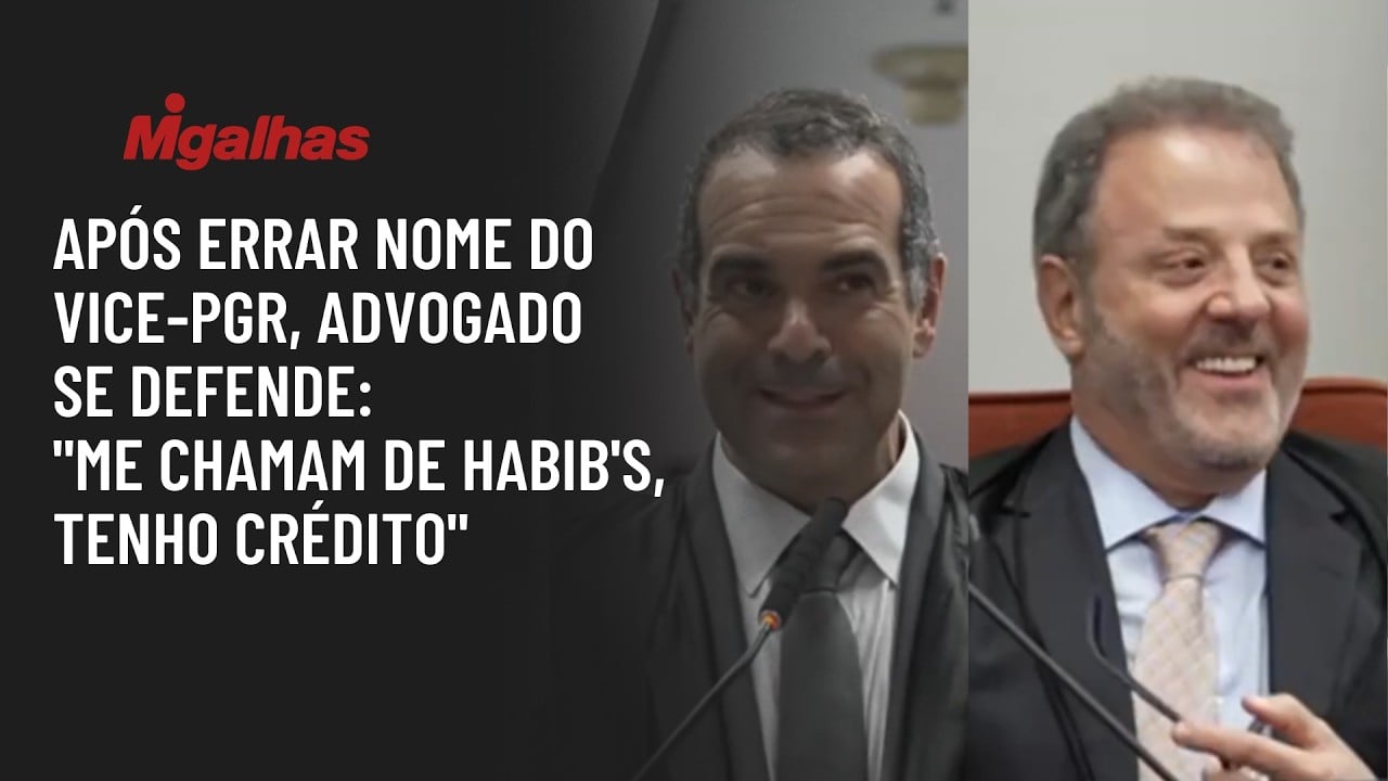 Após errar nome do vice-PGR Hindemburgo, advogado se defende: "Me chamam de Habib's, tenho crédito"