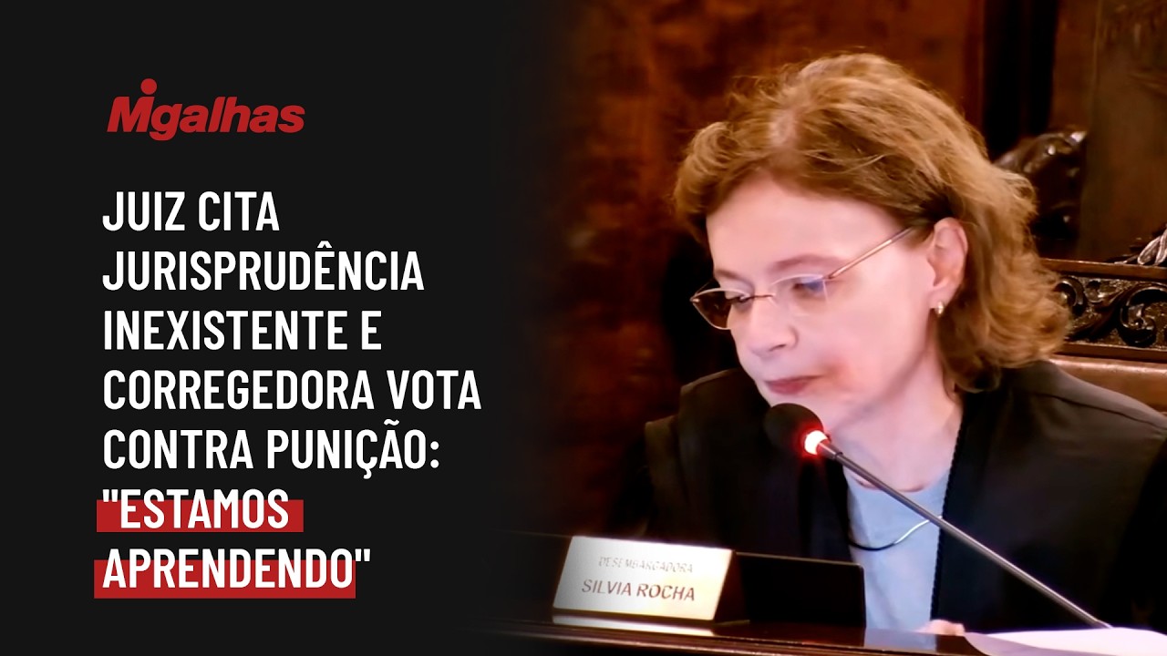 Juiz cita jurisprudência inexistente e corregedora vota contra punição: "estamos aprendendo"