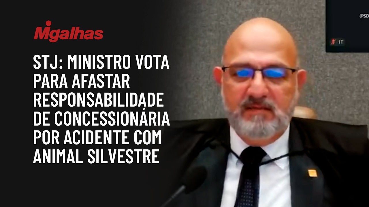 STJ: Ministro vota para afastar responsabilidade de concessionária por acidente com animal silvestre