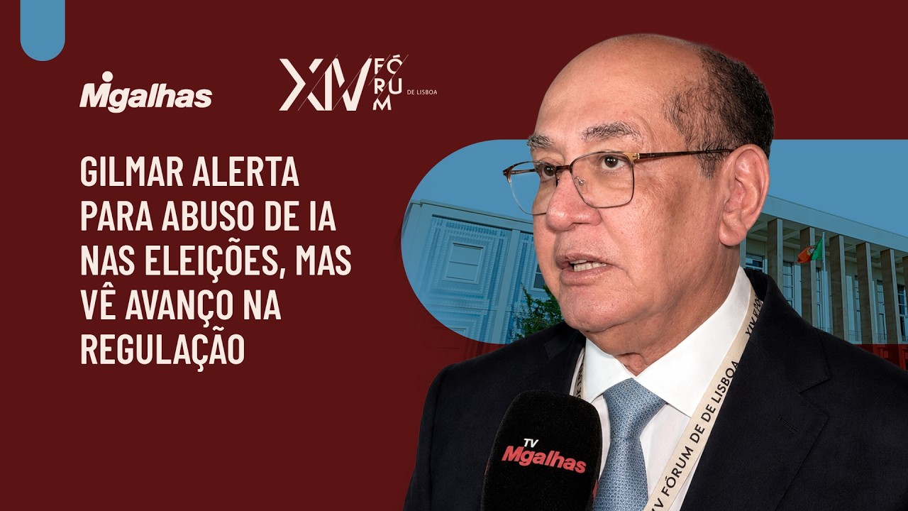 Gilmar alerta para abuso de IA nas eleições, mas vê avanço na regulação