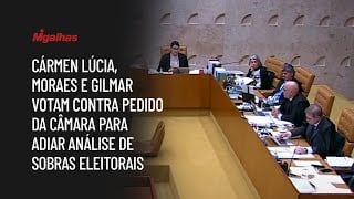 Cármen Lúcia, Moraes e Gilmar votam contra pedido da Câmara para adiar análise de sobras eleitorais