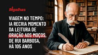 Viagem no tempo: IA recria momento da leitura de Oração aos Moços, de Rui Barbosa, há 105 anos