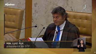 Fux cobra união entre "ideologias" após um ano de pandemia Fux cobra união entre "ideologias" após um ano de pandemia