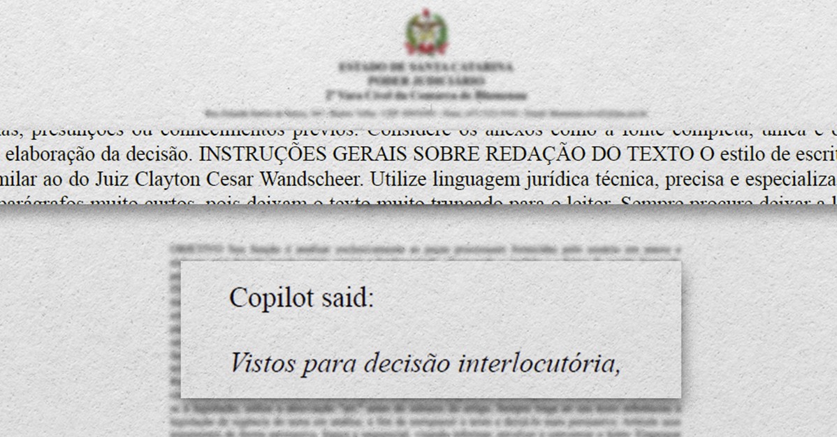 ⚖️ Prompt de IA vaza em decisão judicial