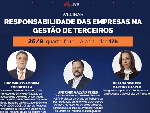 Webinar - Responsabilidade das empresas na gestão de terceiros