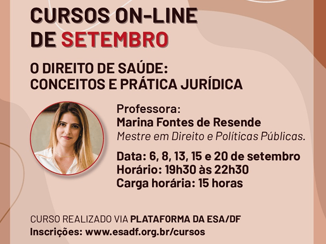 ESA/DF promove curso de Direito de Saúde