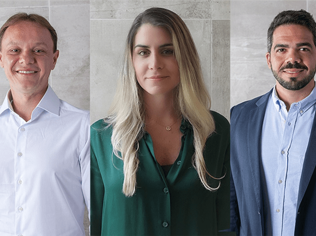 Da esquerda para direita: Daniel Telles, Priscila Zanetti e Rodrigo Casarotti. (Imagem: Divulgação /asbz)