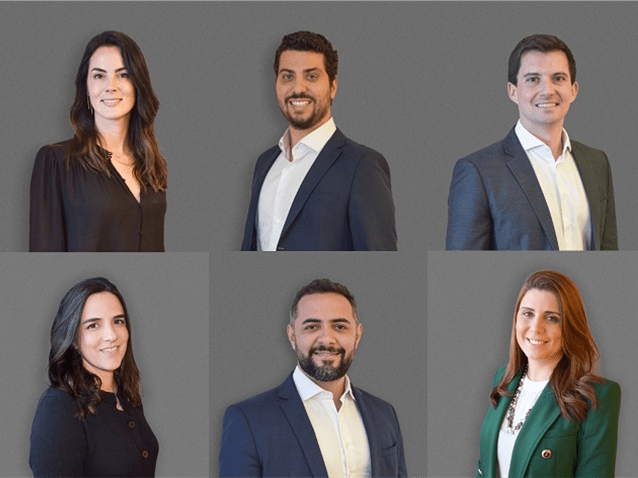 Erika Seddon, Henrique Ferreira Antunes, Henrique Silveira, José Daniel Gatti Vergna, Paula Camara, Raphael Saraiva, Thaís Gasparian Moraes e Tomás Oliveira. (Imagem: Divulgação Mattos Filho)