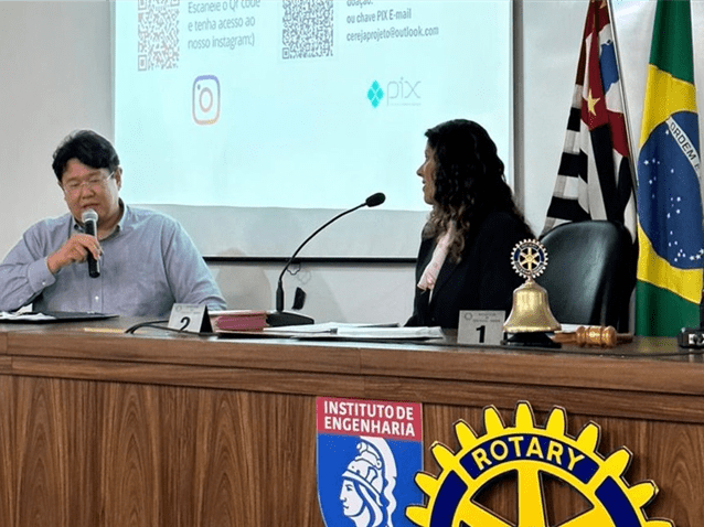Remo Battaglia participa de palestra promovida pelo Rotary Clube Sudeste para o Projeto Cereja. (Imagem: Divulgação Battaglia & Pedrosa Advogados)