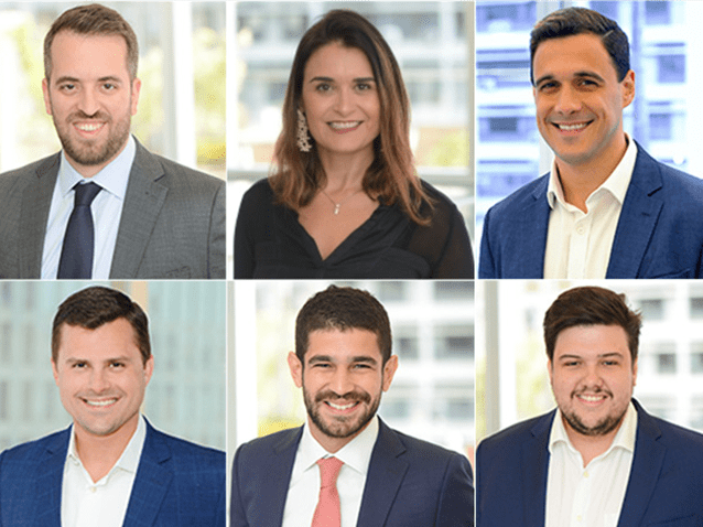 Christopher Zibordi, Fernanda Nasciutti, Gabriel Bürgel, Henrique Pimenta, Matheus Barcelos e  Thiago Pinho. (Imagem: Divulgação BMA Advogados)