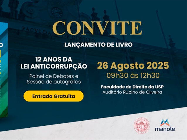 Livro sobre lei anticorrupção tem lançamento com debate na USP Livro sobre lei anticorrupção tem lançamento com debate na USP