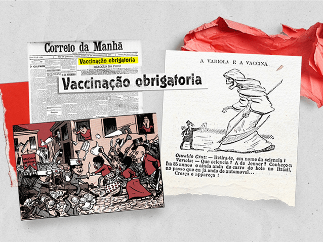  (Imagem: Biblioteca da Casa de Oswaldo Cruz/O Malho/Correio da Manhã/Arte Migalhas)