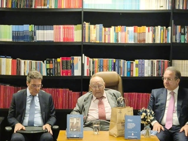 Dom Carlos Lema Garcia, Paulo Ayres Barreto, Ives Gandra da Silva Martins e Robson Maia Lins. (Imagem: Foto - Reinaldo Antônio)