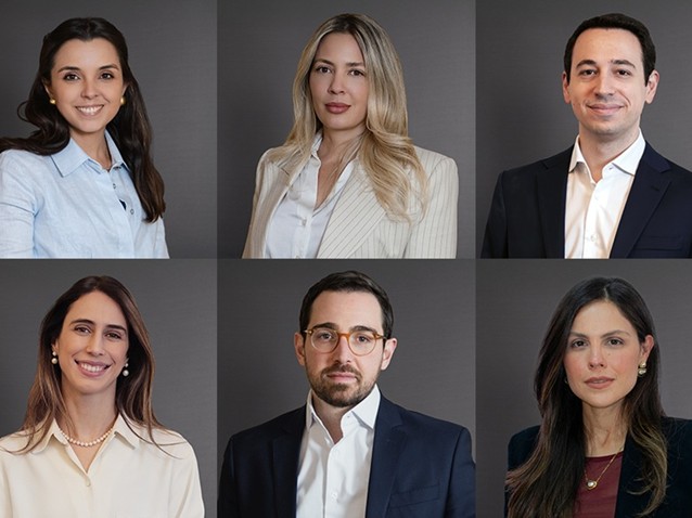Bárbara Carnevalli, Luciana Cordeiro, Luis Bologna, Marcela Freire, Pedro Falcone e Vanessa Frota são os novos sócios do Mattos Filho. (Imagem: Divulgação/Mattos Filho)