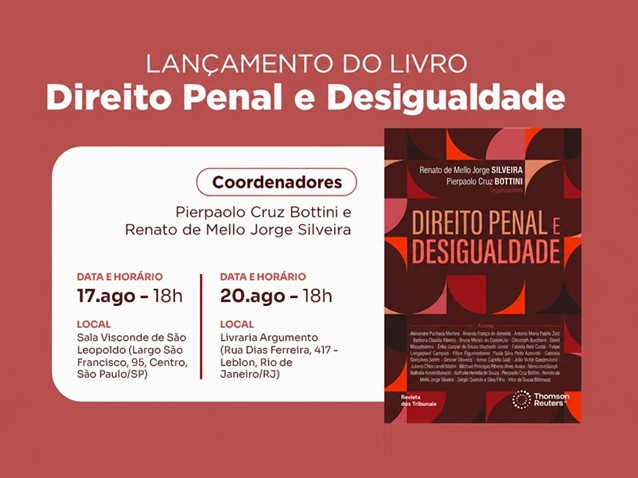 Livro debate impactos da desigualdade no sistema de Justiça criminal Livro debate impactos da desigualdade no sistema de Justiça criminal