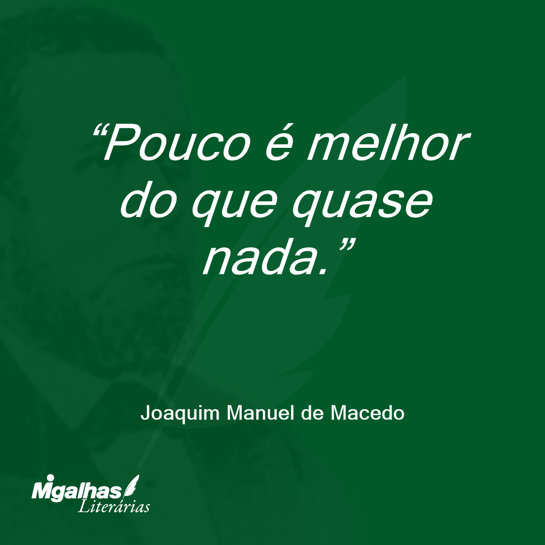 Pouco é melhor do que quase nada.